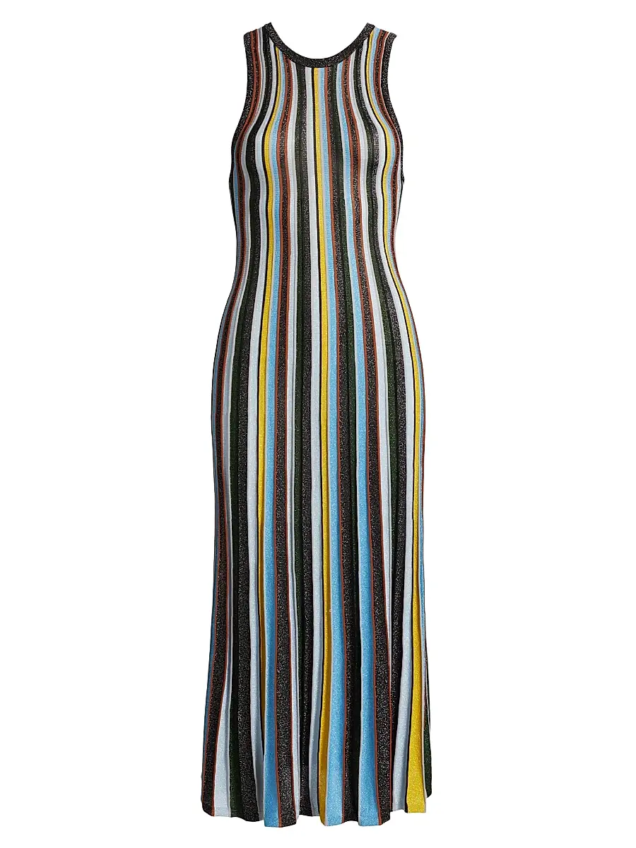 Milly Women's Striped Tank Midi-Dress | Image 1 Milly Women's Striped Tank Midi-Dress | Image 1