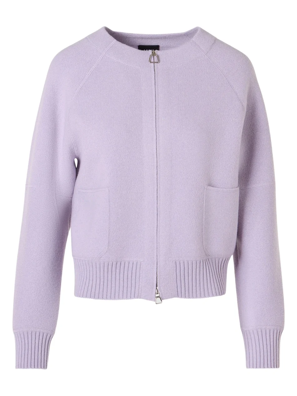 Women's Cashmere Piqué Zip Cardigan Women's Cashmere Piqué Zip Cardigan