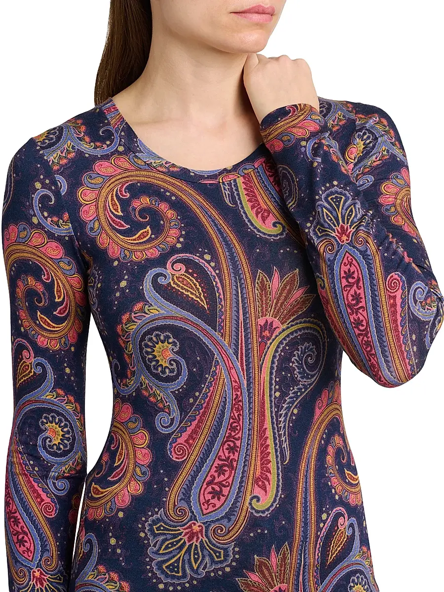 Etro Women's Paisley Print Jersey Top | Thumbnail 6