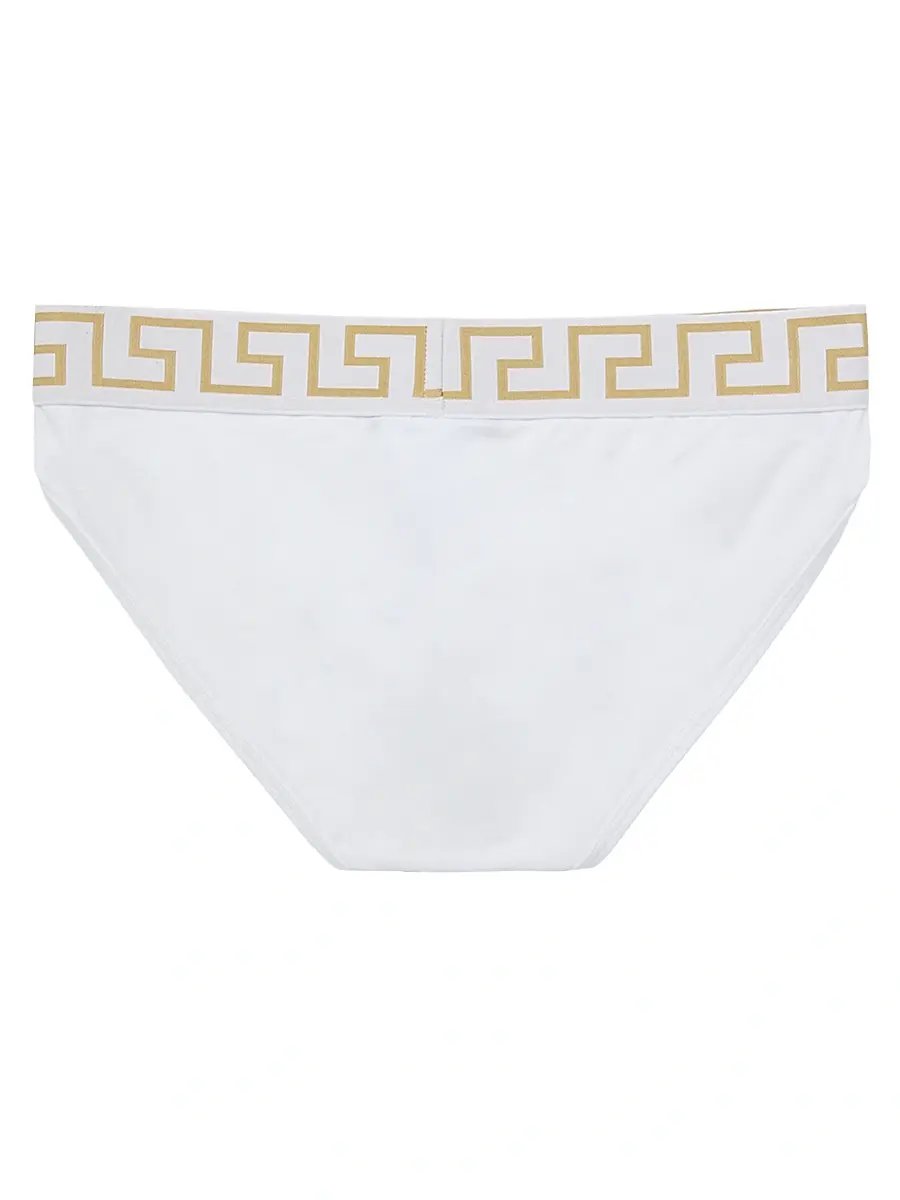 Versace Men's Greek Key Stretch-Cotton Briefs | Thumbnail 2 Versace Men's Greek Key Stretch-Cotton Briefs | Thumbnail 2