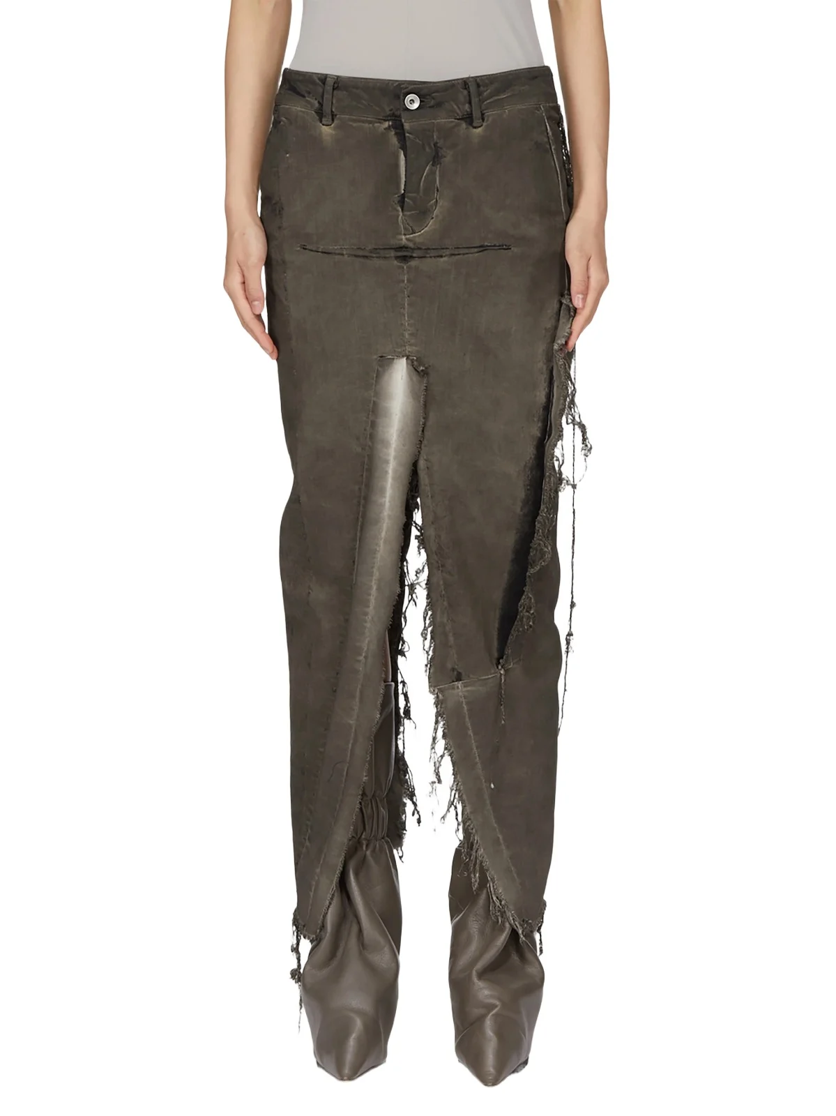 Women's Distressed Demin Maxi Skirt Women's Distressed Demin Maxi Skirt