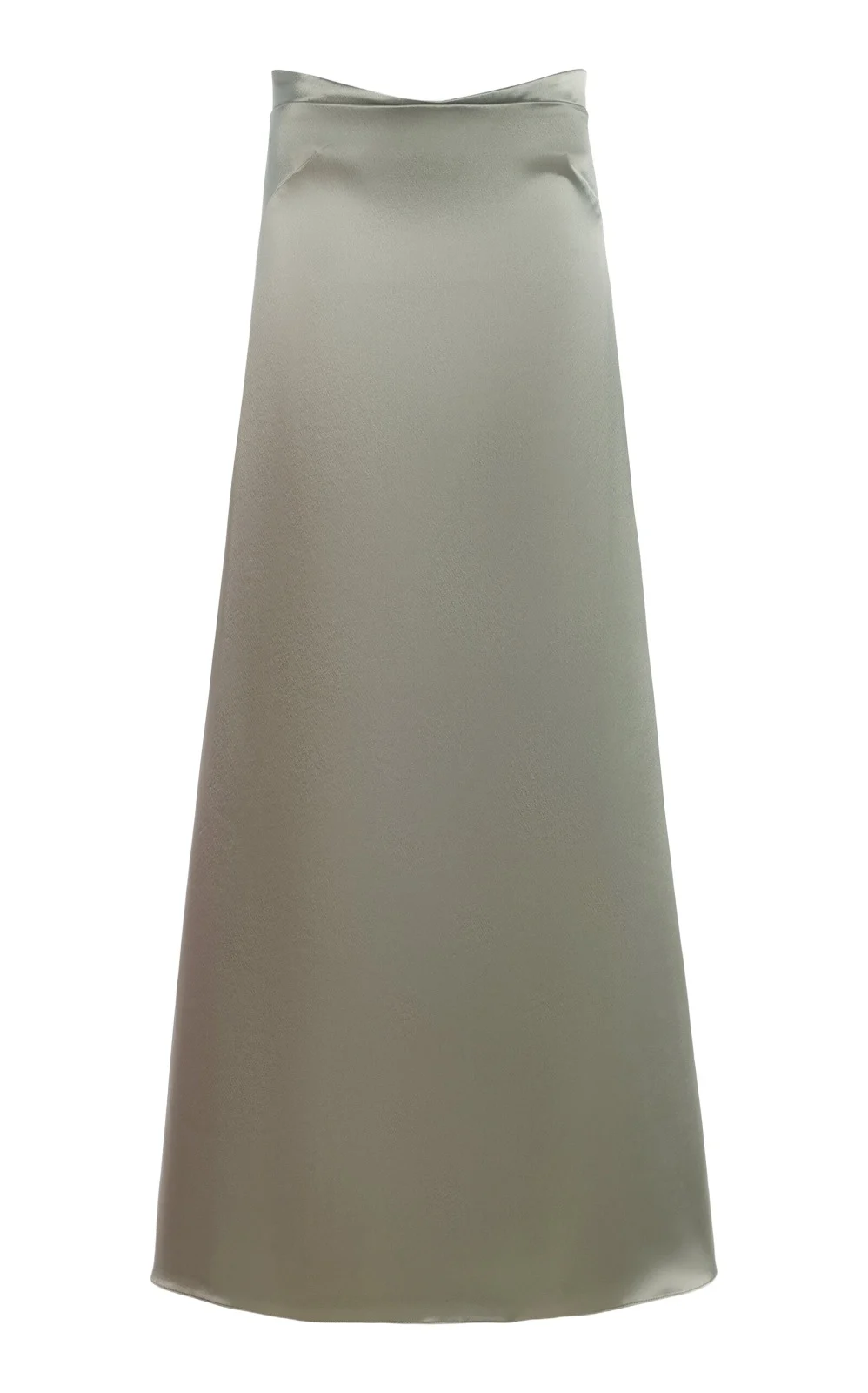Strapless A-Line Satin Midi Dress