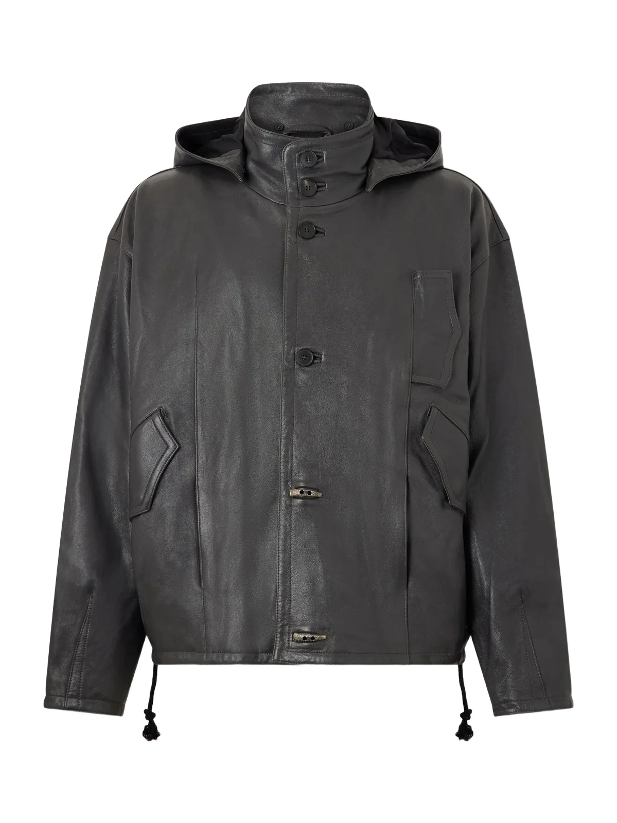 Malcom Leather Hooded Jacket - Men