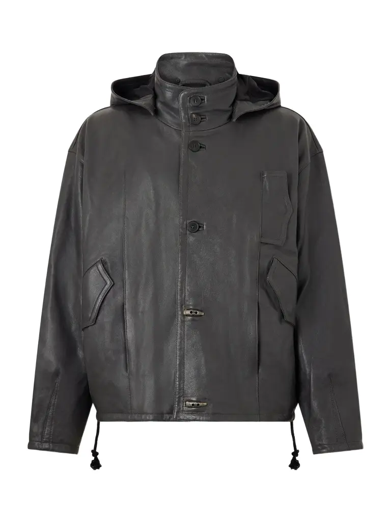 Enfants Riches Déprimés Malcom Leather Hooded Jacket - Men | Image 1 Enfants Riches Déprimés Malcom Leather Hooded Jacket - Men | Image 1