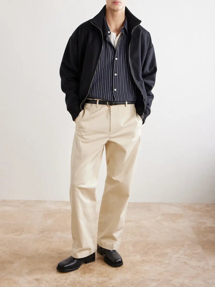 Barena Wide-Leg Cotton-Blend Gabardine Trousers - Men | Thumbnail 2 Barena Wide-Leg Cotton-Blend Gabardine Trousers - Men | Thumbnail 2