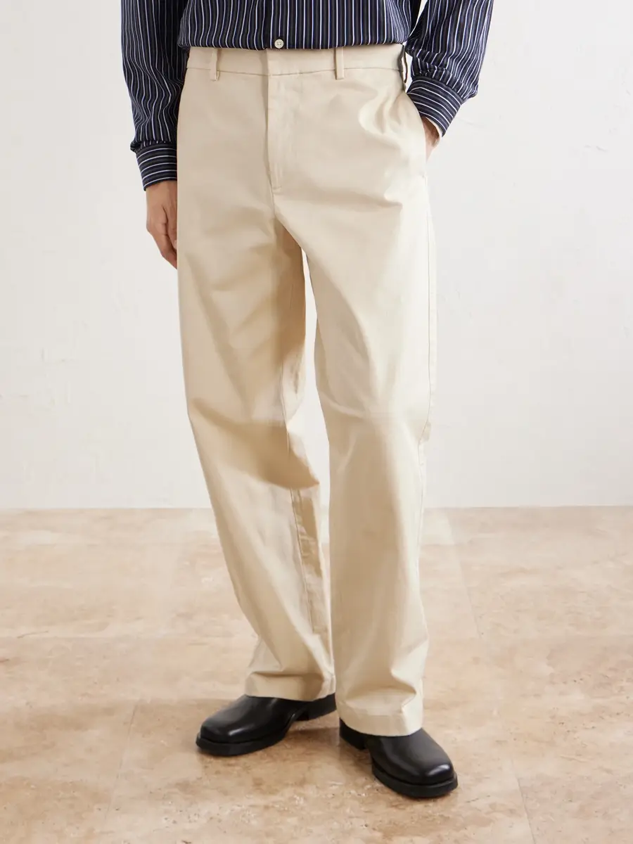 Barena Wide-Leg Cotton-Blend Gabardine Trousers - Men | Thumbnail 3 Barena Wide-Leg Cotton-Blend Gabardine Trousers - Men | Thumbnail 3