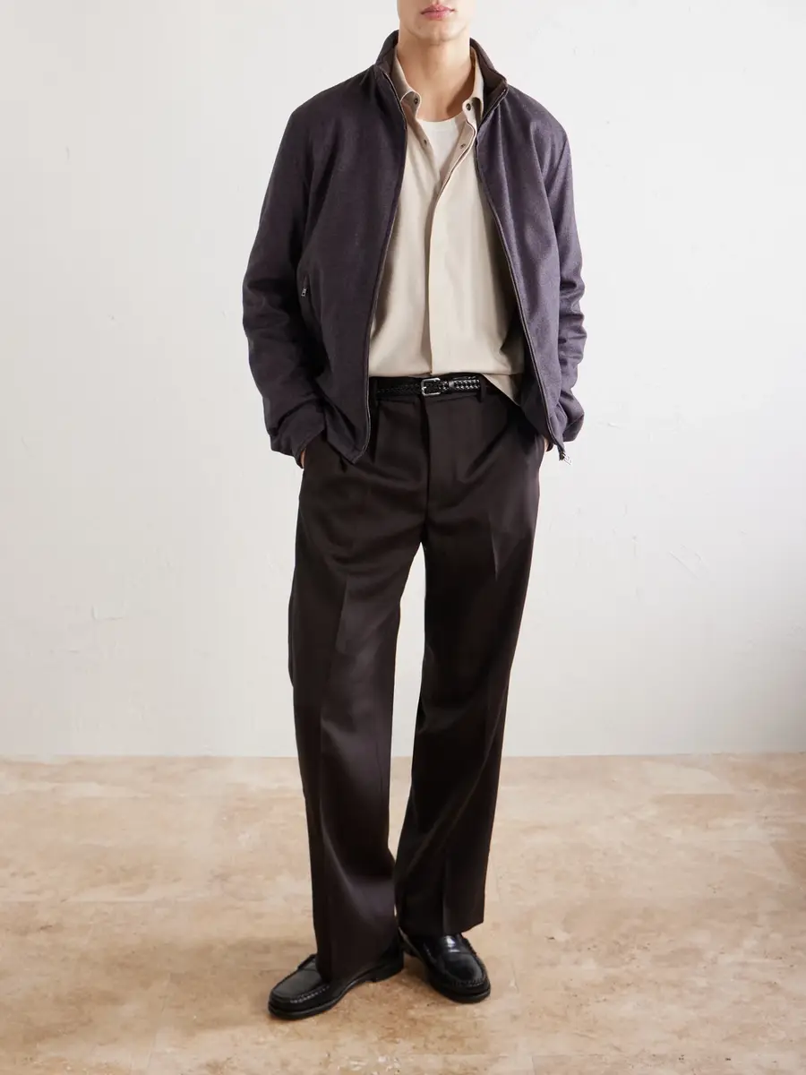 HERNO Silk and Cashmere-Blend Twill Bomber Jacket - Men | Thumbnail 2 HERNO Silk and Cashmere-Blend Twill Bomber Jacket - Men | Thumbnail 2