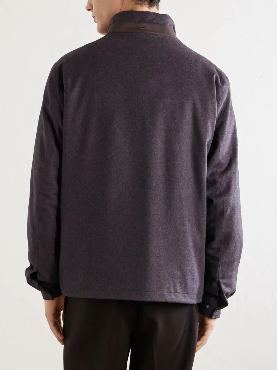 HERNO Silk and Cashmere-Blend Twill Bomber Jacket - Men | Thumbnail 4 HERNO Silk and Cashmere-Blend Twill Bomber Jacket - Men | Thumbnail 4