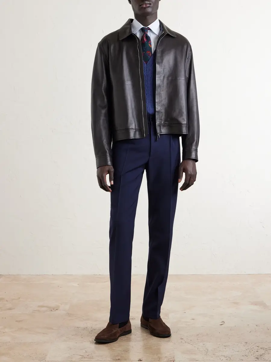 dunhill Straight-Leg Pleated Virgin Wool-Twill Trousers - Men | Thumbnail 2 dunhill Straight-Leg Pleated Virgin Wool-Twill Trousers - Men | Thumbnail 2