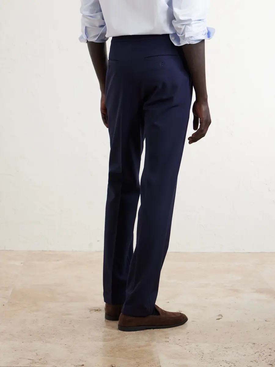 dunhill Straight-Leg Pleated Virgin Wool-Twill Trousers - Men | Thumbnail 4 dunhill Straight-Leg Pleated Virgin Wool-Twill Trousers - Men | Thumbnail 4