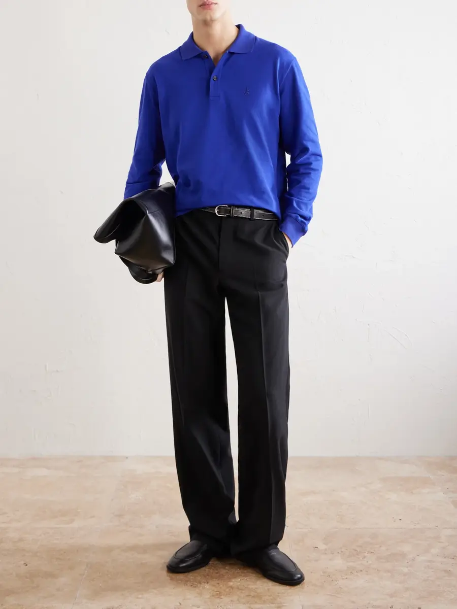 Jil Sander Logo-Embroidered Cotton-Piqué Polo Shirt - Men | Thumbnail 2