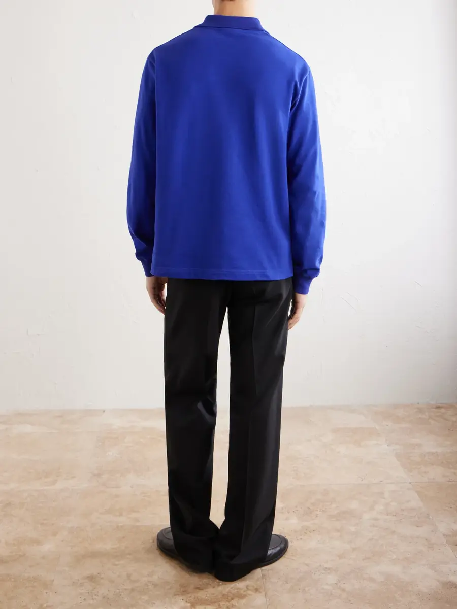 Jil Sander Logo-Embroidered Cotton-Piqué Polo Shirt - Men | Thumbnail 4