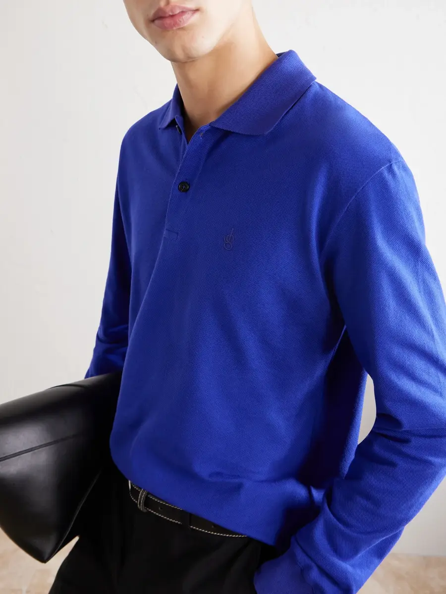 Jil Sander Logo-Embroidered Cotton-Piqué Polo Shirt - Men | Thumbnail 5