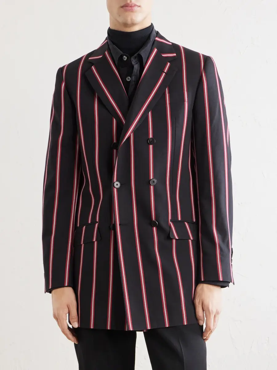 Enfants Riches Déprimés Pierre Double-Breasted Striped Virgin Wool Blazer - Men | Thumbnail 3