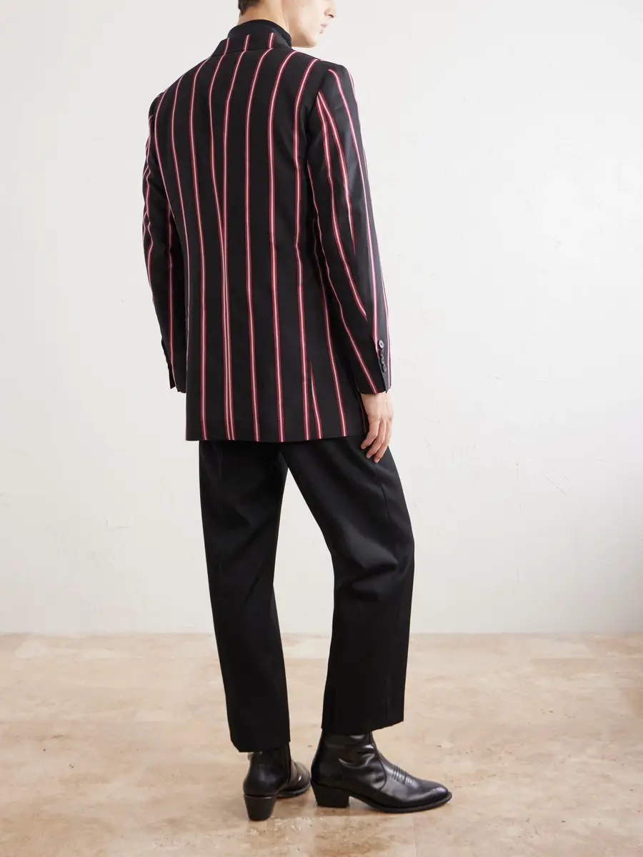 Enfants Riches Déprimés Pierre Double-Breasted Striped Virgin Wool Blazer - Men | Thumbnail 4