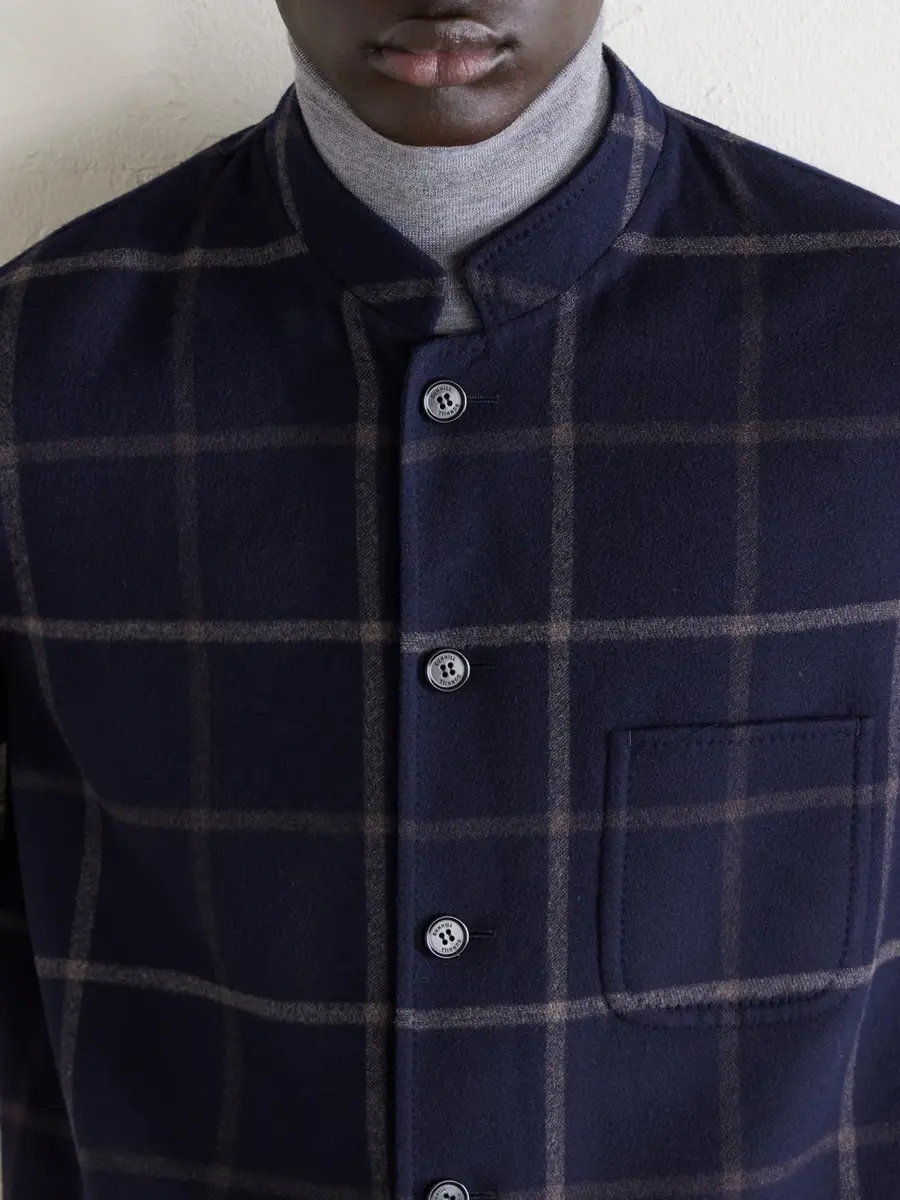 dunhill Checked Wool-Blend Coat - Men | Thumbnail 5