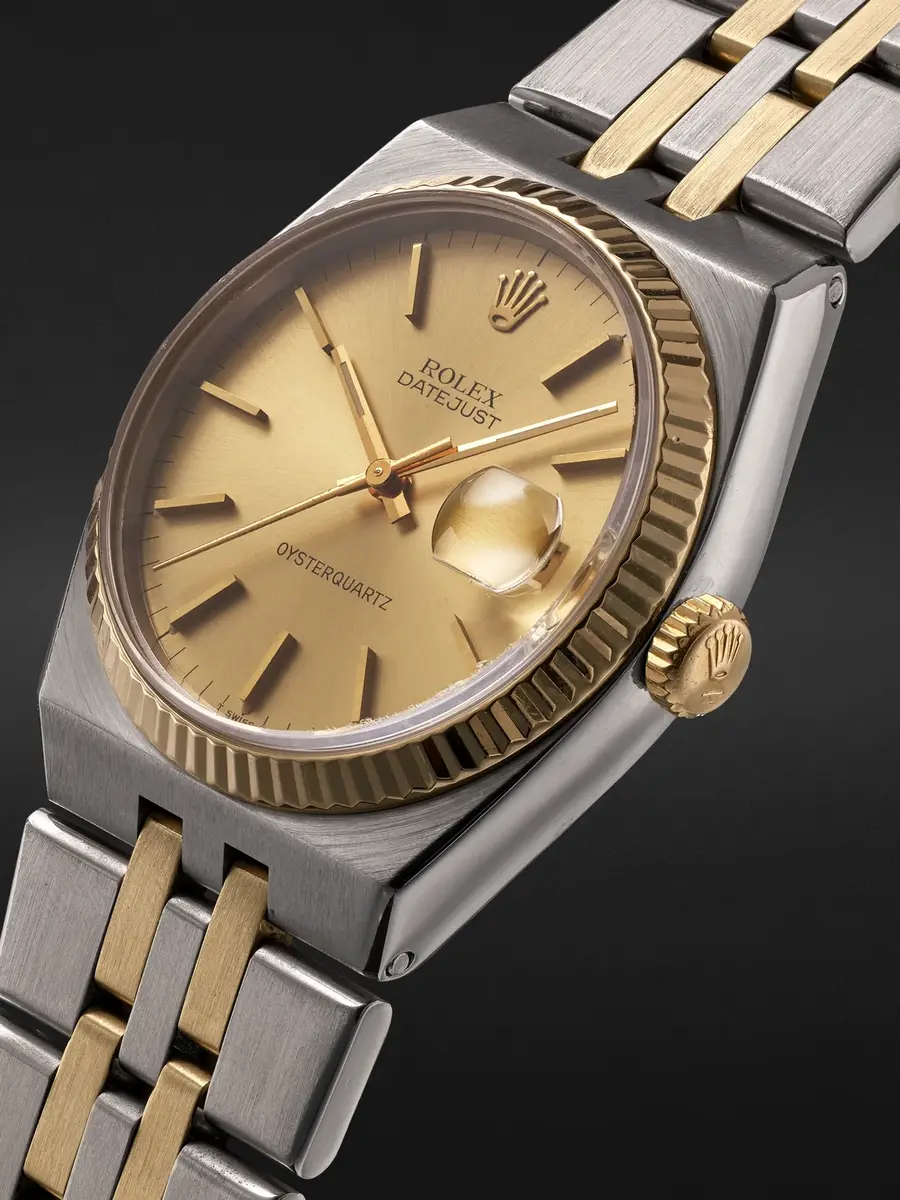 Stephanie Windsor Rolex Vintage 1981 OysterQuartz 36mm 18-Karat Gold and Stainless Steel Watch, ref. 17013 (Fits up to 7.5'' wrist) - Men | Thumbnail 2 Stephanie Windsor Rolex Vintage 1981 OysterQuartz 36mm 18-Karat Gold and Stainless Steel Watch, ref. 17013 (Fits up to 7.5'' wrist) - Men | Thumbnail 2