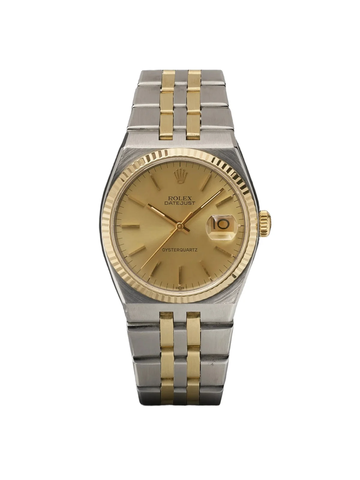 Stephanie Windsor Rolex Vintage 1981 OysterQuartz 36mm 18-Karat Gold and Stainless Steel Watch, ref. 17013 (Fits up to 7.5'' wrist) - Men