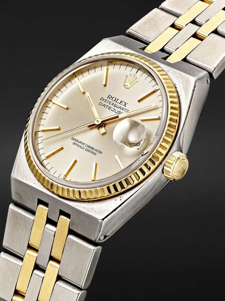 Stephanie Windsor Rolex Vintage 1981 Oysterquartz 36mm 18-Karat Gold and Stainless Steel Watch, ref. 17013 (Fits up to 7.5'' wrist) - Men | Thumbnail 2 Stephanie Windsor Rolex Vintage 1981 Oysterquartz 36mm 18-Karat Gold and Stainless Steel Watch, ref. 17013 (Fits up to 7.5'' wrist) - Men | Thumbnail 2