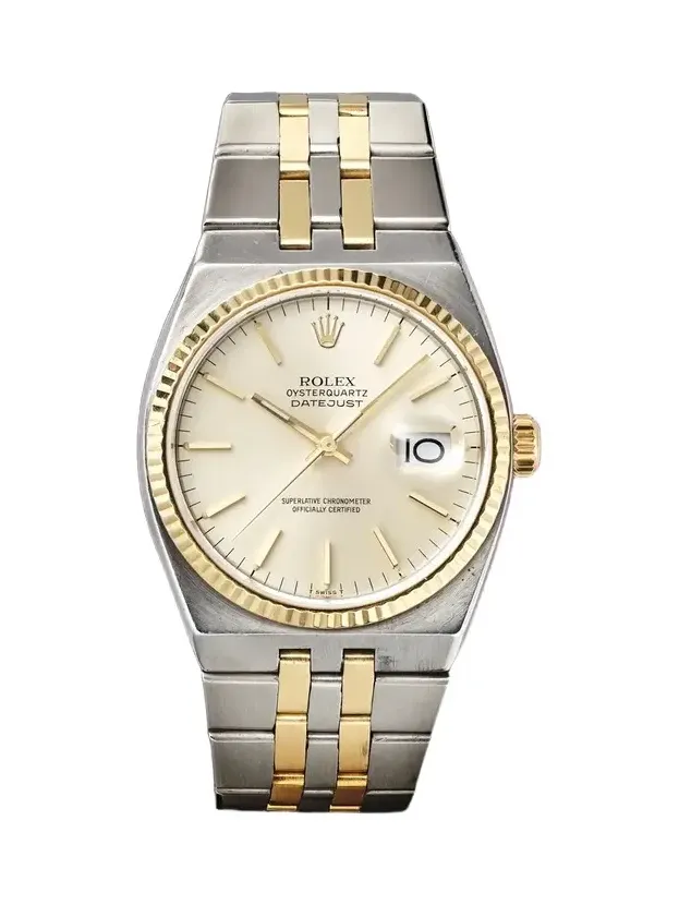 Stephanie Windsor Rolex Vintage 1981 Oysterquartz 36mm 18-Karat Gold and Stainless Steel Watch, ref. 17013 (Fits up to 7.5'' wrist) - Men