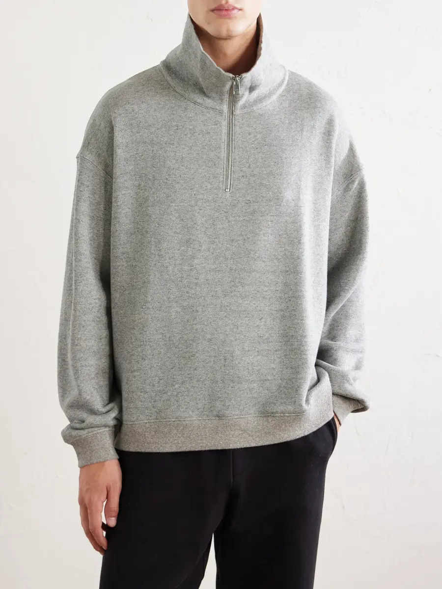 Frame Cotton and Lyocell-Blend Jersey Half-Zip Sweatshirt - Men | Thumbnail 3 Frame Cotton and Lyocell-Blend Jersey Half-Zip Sweatshirt - Men | Thumbnail 3