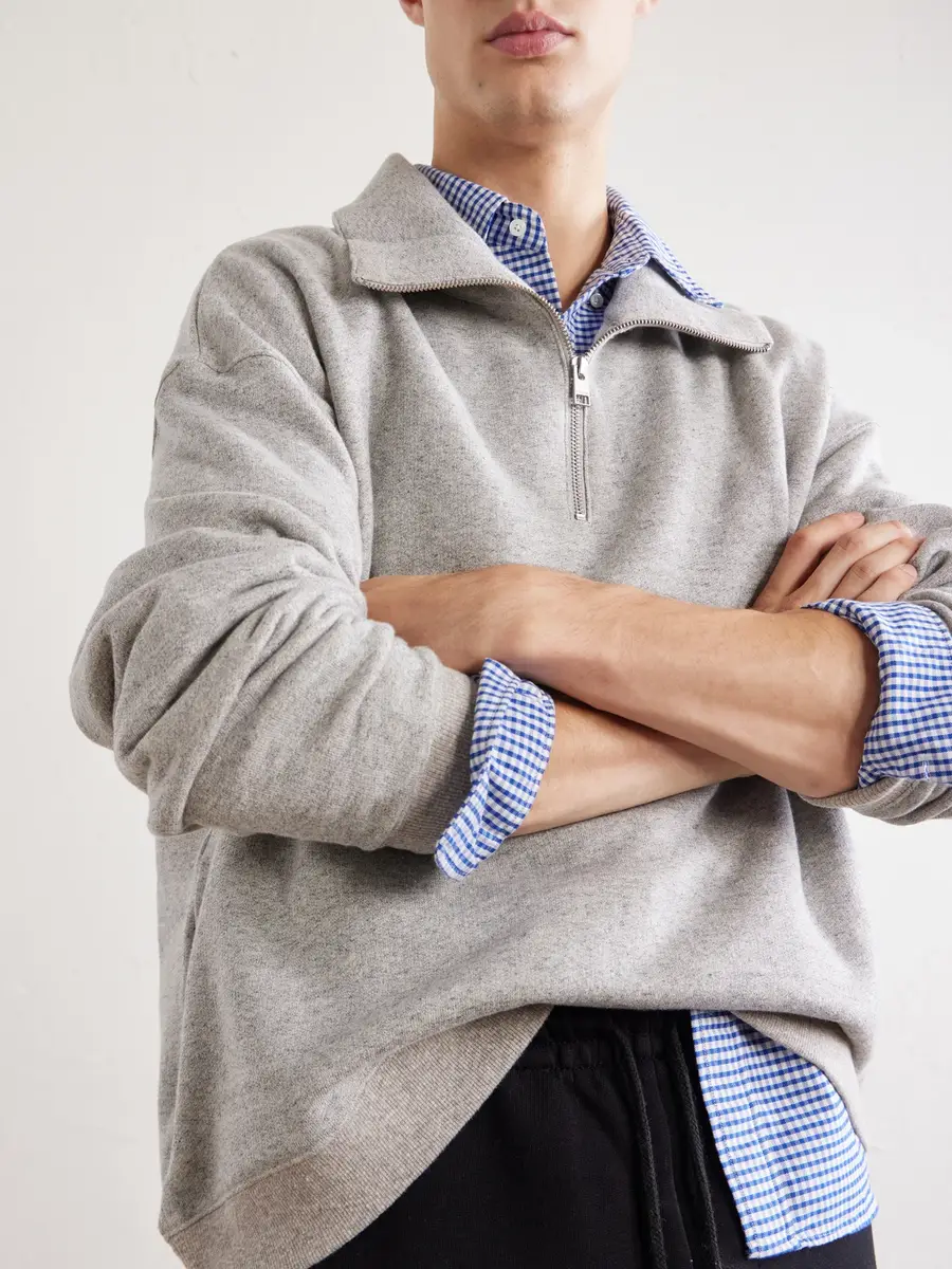 Frame Cotton and Lyocell-Blend Jersey Half-Zip Sweatshirt - Men | Thumbnail 5 Frame Cotton and Lyocell-Blend Jersey Half-Zip Sweatshirt - Men | Thumbnail 5
