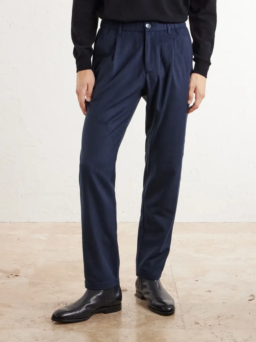 HERNO Straight-Leg Mélange Flannel Trousers - Men | Thumbnail 3 HERNO Straight-Leg Mélange Flannel Trousers - Men | Thumbnail 3