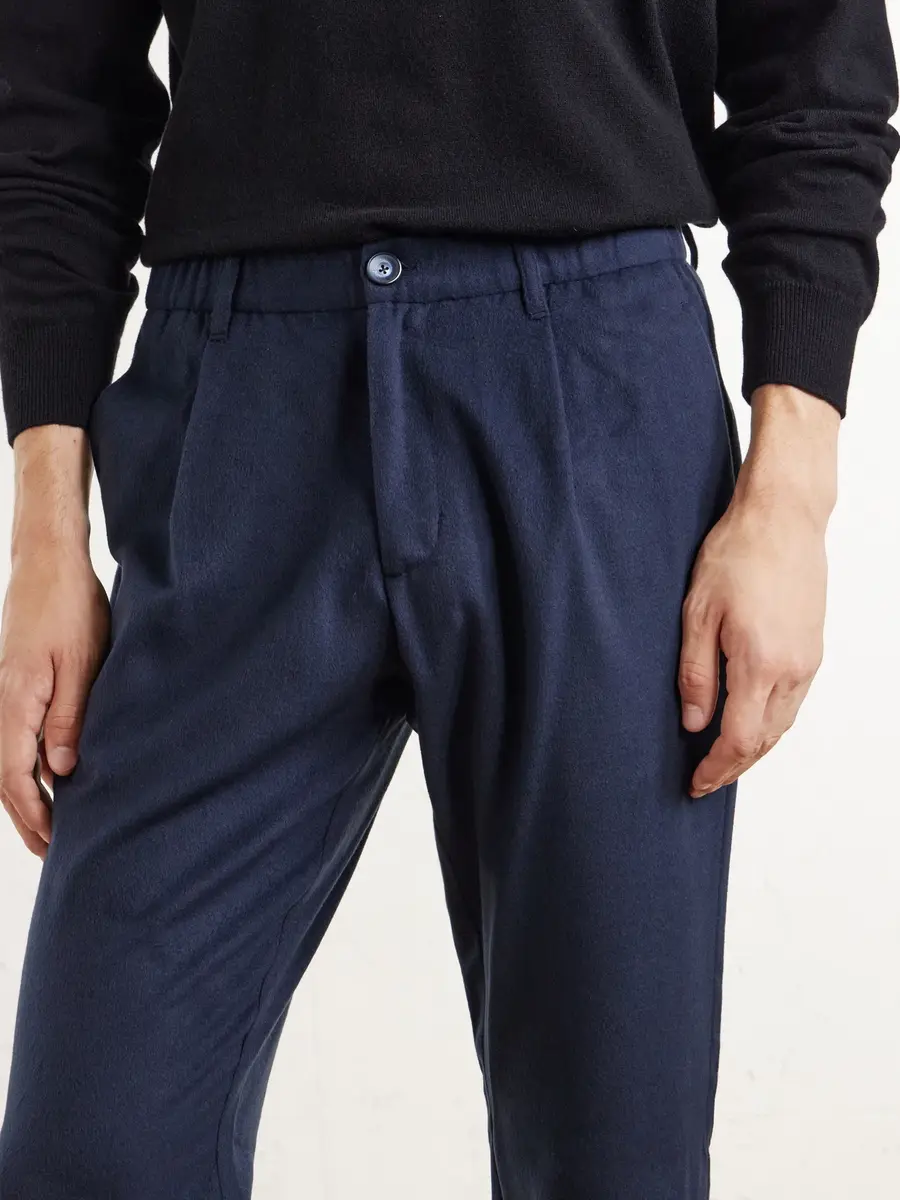 HERNO Straight-Leg Mélange Flannel Trousers - Men | Thumbnail 5 HERNO Straight-Leg Mélange Flannel Trousers - Men | Thumbnail 5