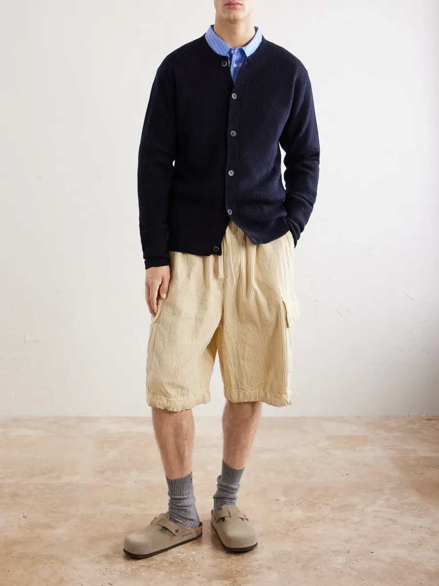 Barena Wide-Leg Cotton-Corduroy Cargo Shorts - Men | Thumbnail 2 Barena Wide-Leg Cotton-Corduroy Cargo Shorts - Men | Thumbnail 2