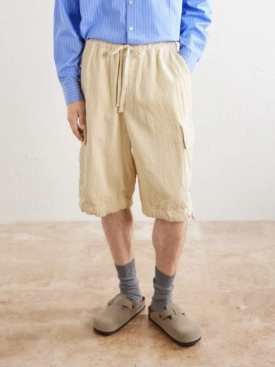 Barena Wide-Leg Cotton-Corduroy Cargo Shorts - Men | Thumbnail 3 Barena Wide-Leg Cotton-Corduroy Cargo Shorts - Men | Thumbnail 3