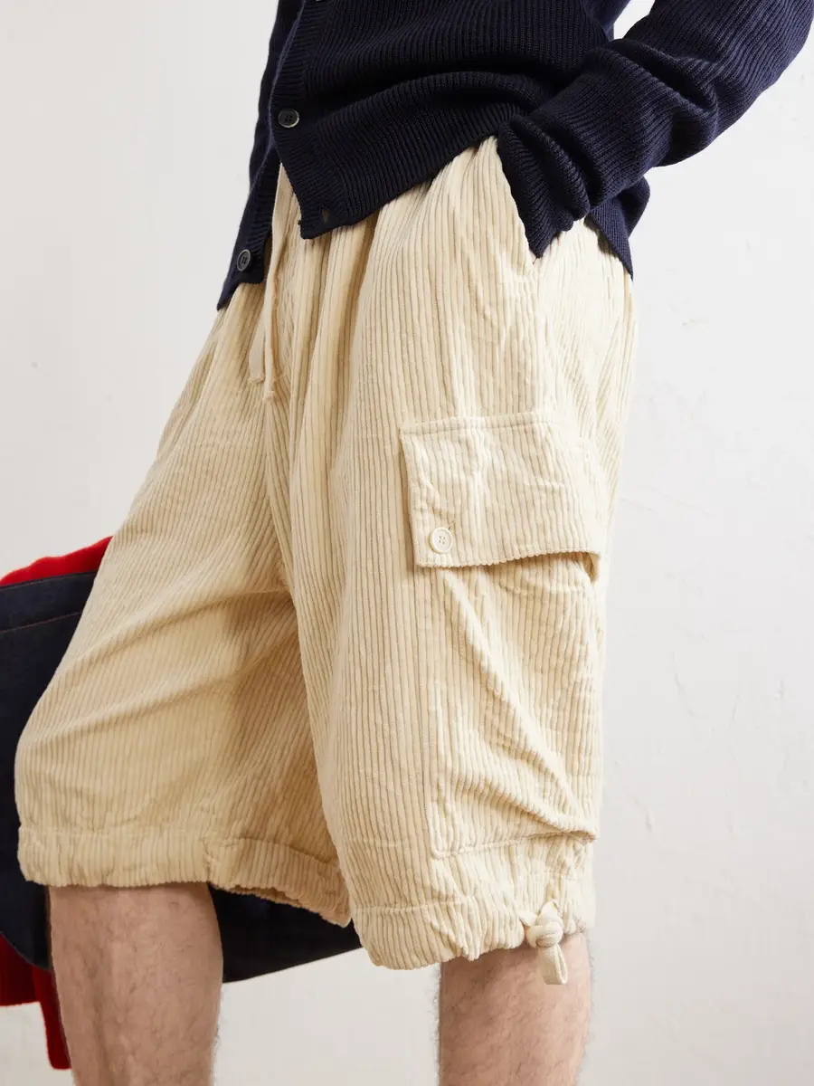 Barena Wide-Leg Cotton-Corduroy Cargo Shorts - Men | Thumbnail 5 Barena Wide-Leg Cotton-Corduroy Cargo Shorts - Men | Thumbnail 5