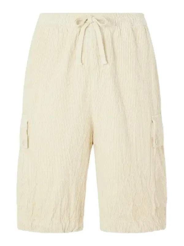 Barena Wide-Leg Cotton-Corduroy Cargo Shorts - Men