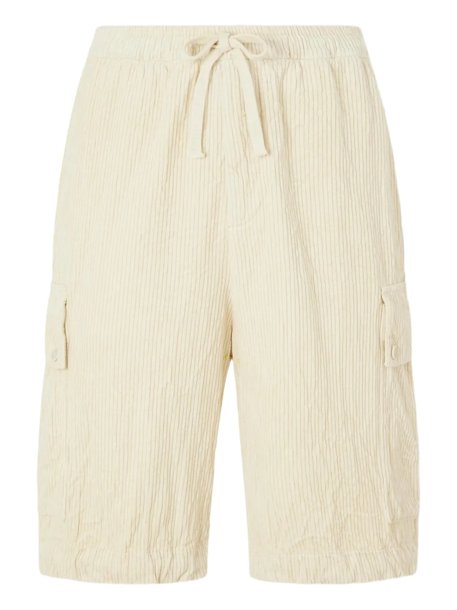 Barena Wide-Leg Cotton-Corduroy Cargo Shorts - Men