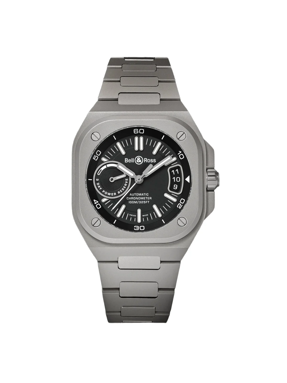 Bell & Ross BR-X5 Automatic Chronometer Titanium Watch, Ref. BRX5R-BL-TI/STI - Men