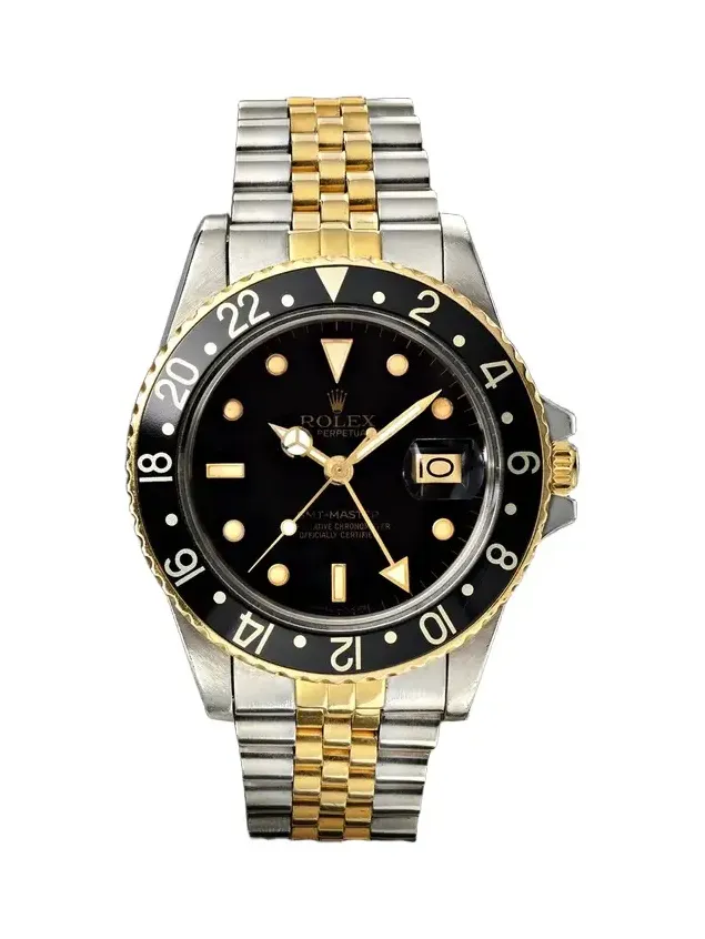 Wind Vintage Rolex Vintage 1985 GMT-Master Automatic Stainless Steel and 14-Karat Gold Watch, ref. 16753 (Fits up to 7.4' wrist) - Men