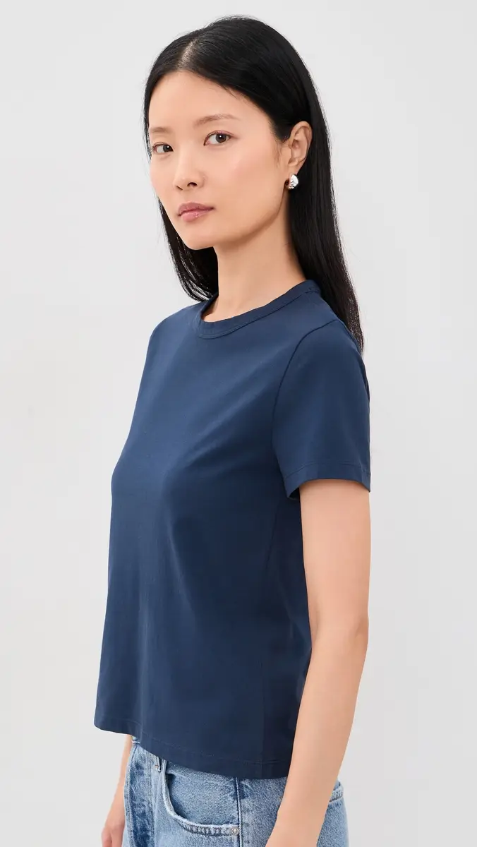 Madewell The Perfect Crewneck Tee in Allday Jersey Deep Indigo | Thumbnail 4 Madewell The Perfect Crewneck Tee in Allday Jersey Deep Indigo | Thumbnail 4