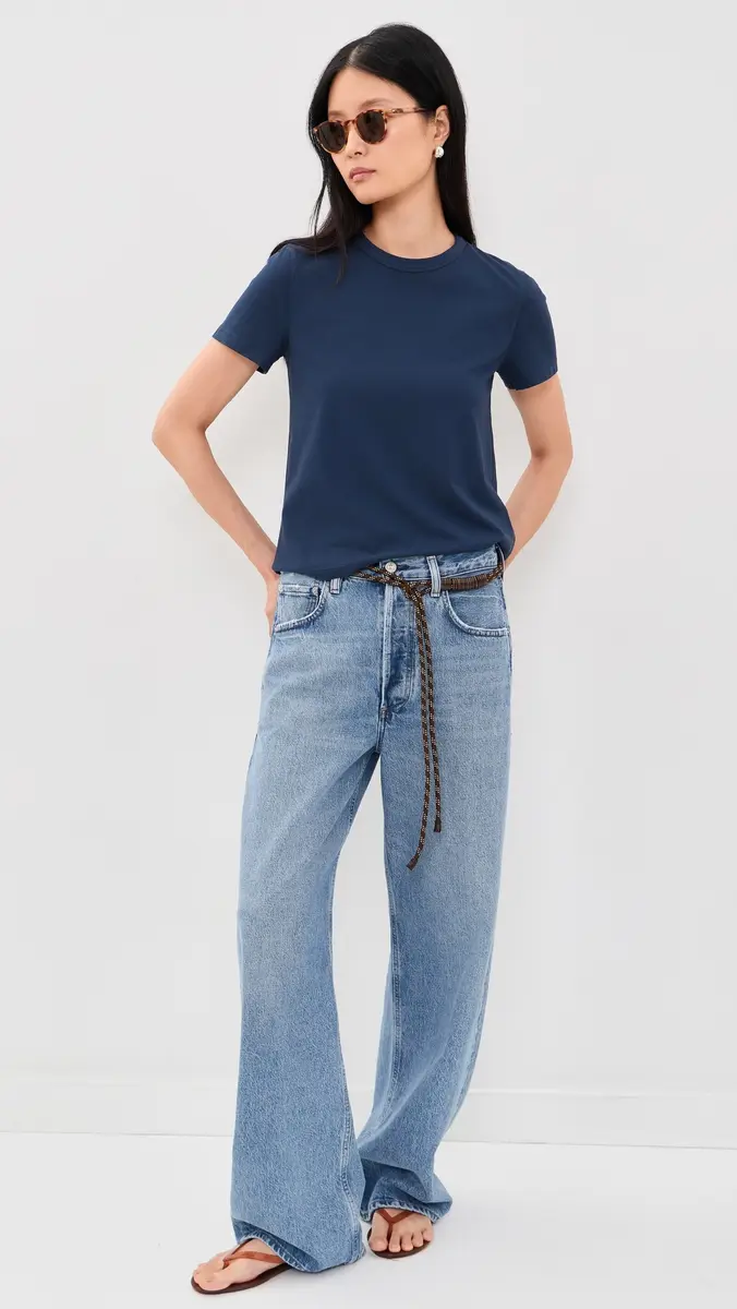 Madewell The Perfect Crewneck Tee in Allday Jersey Deep Indigo | Thumbnail 5 Madewell The Perfect Crewneck Tee in Allday Jersey Deep Indigo | Thumbnail 5
