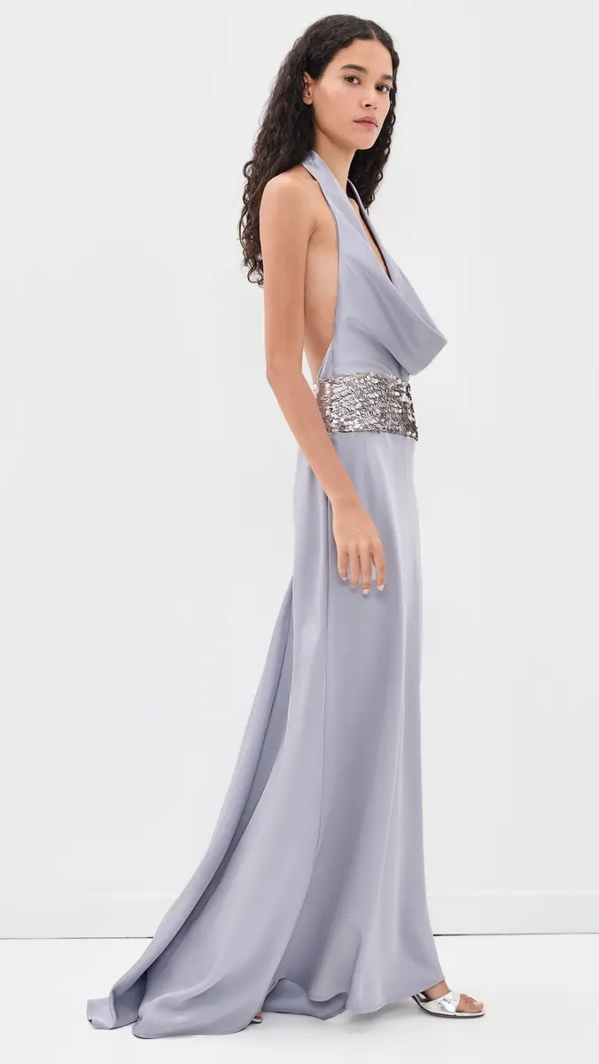 Runaway The Label Marcella Deep Plunge Maxi Dress | Thumbnail 4