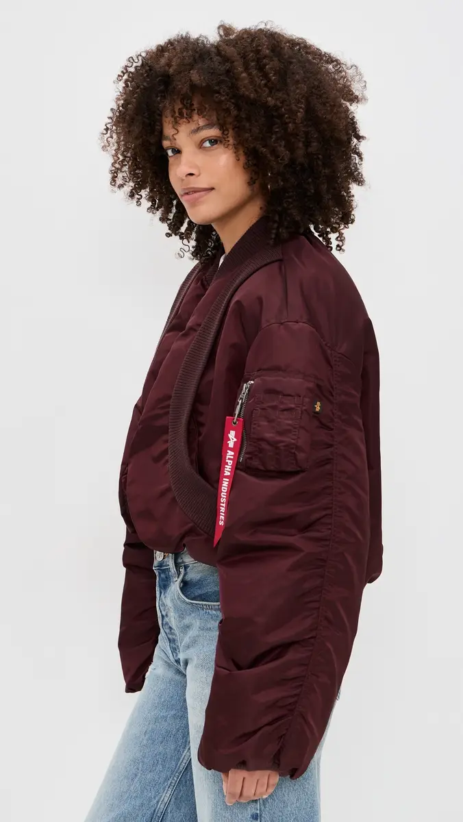 Alpha Industries Ma-1 Knit Rib Flight Jacket | Thumbnail 4 Alpha Industries Ma-1 Knit Rib Flight Jacket | Thumbnail 4