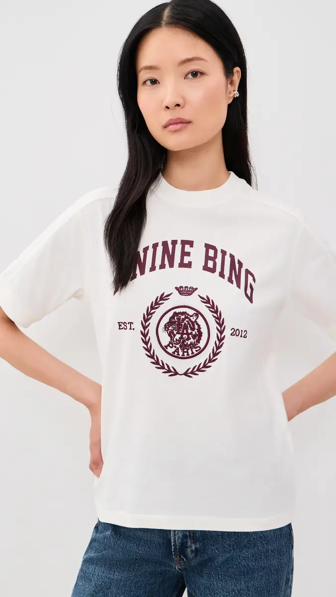 Anine Bing Jaylin Collegiate Tee | Thumbnail 2 Anine Bing Jaylin Collegiate Tee | Thumbnail 2