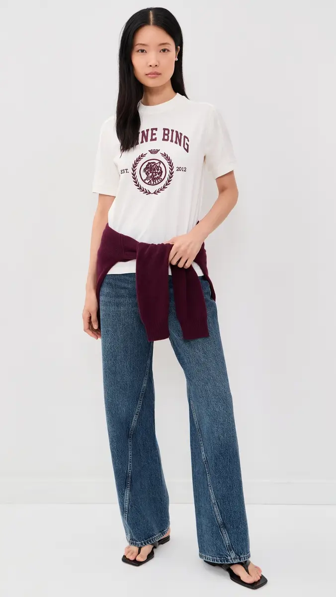 Anine Bing Jaylin Collegiate Tee | Thumbnail 4 Anine Bing Jaylin Collegiate Tee | Thumbnail 4