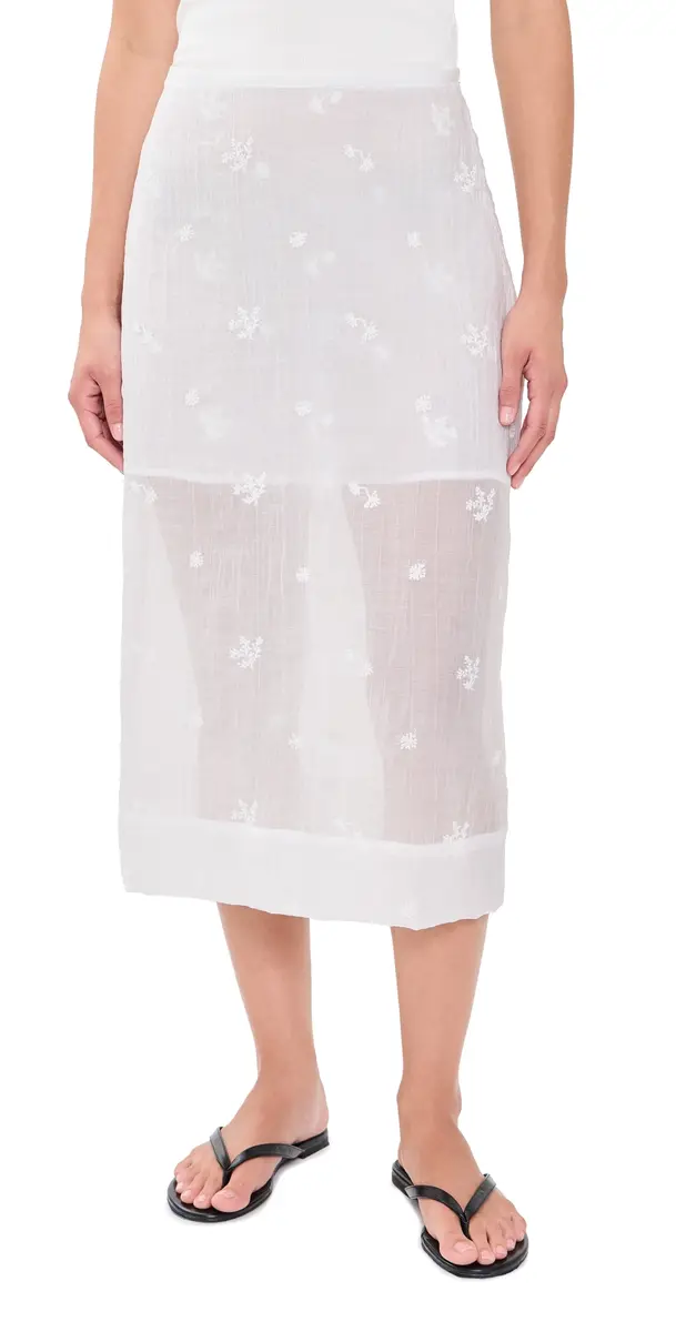 Secular Nicole Embroidered Skirt White | Image 1 Secular Nicole Embroidered Skirt White | Image 1