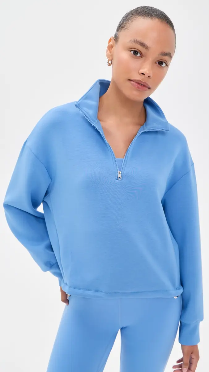 Varley Sian Cropped Half Zip Sweatshirt | Thumbnail 2