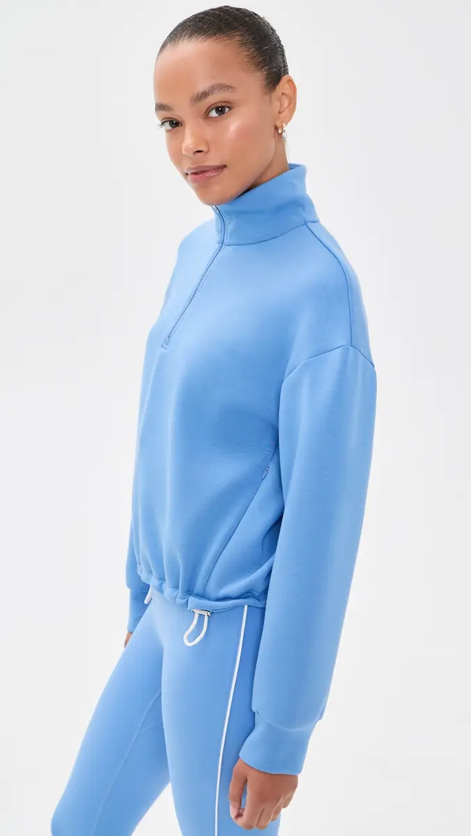 Varley Sian Cropped Half Zip Sweatshirt | Thumbnail 4