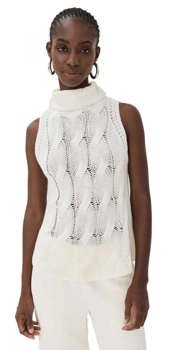 Sablyn aige B Cashmere Cropped Turtleneck Gardenia | Image 1 Sablyn aige B Cashmere Cropped Turtleneck Gardenia | Image 1