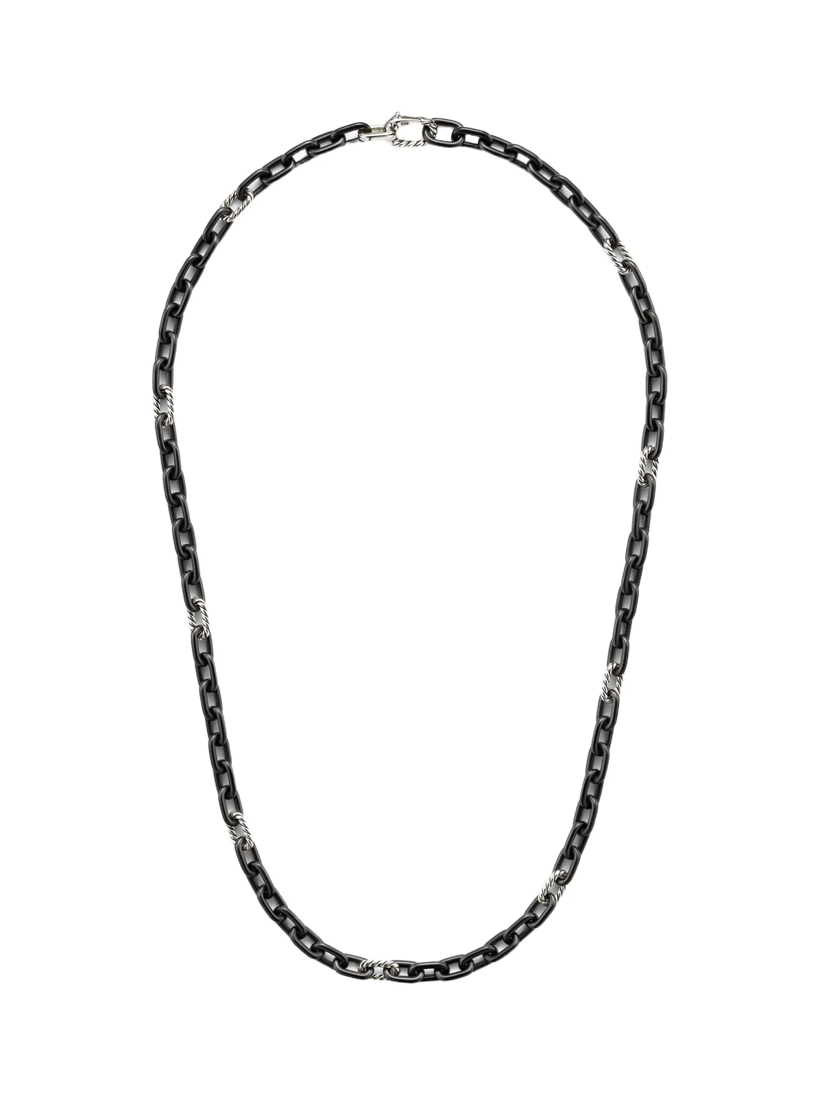 David Yurman DY Madison titanium and sterling silver chain necklace