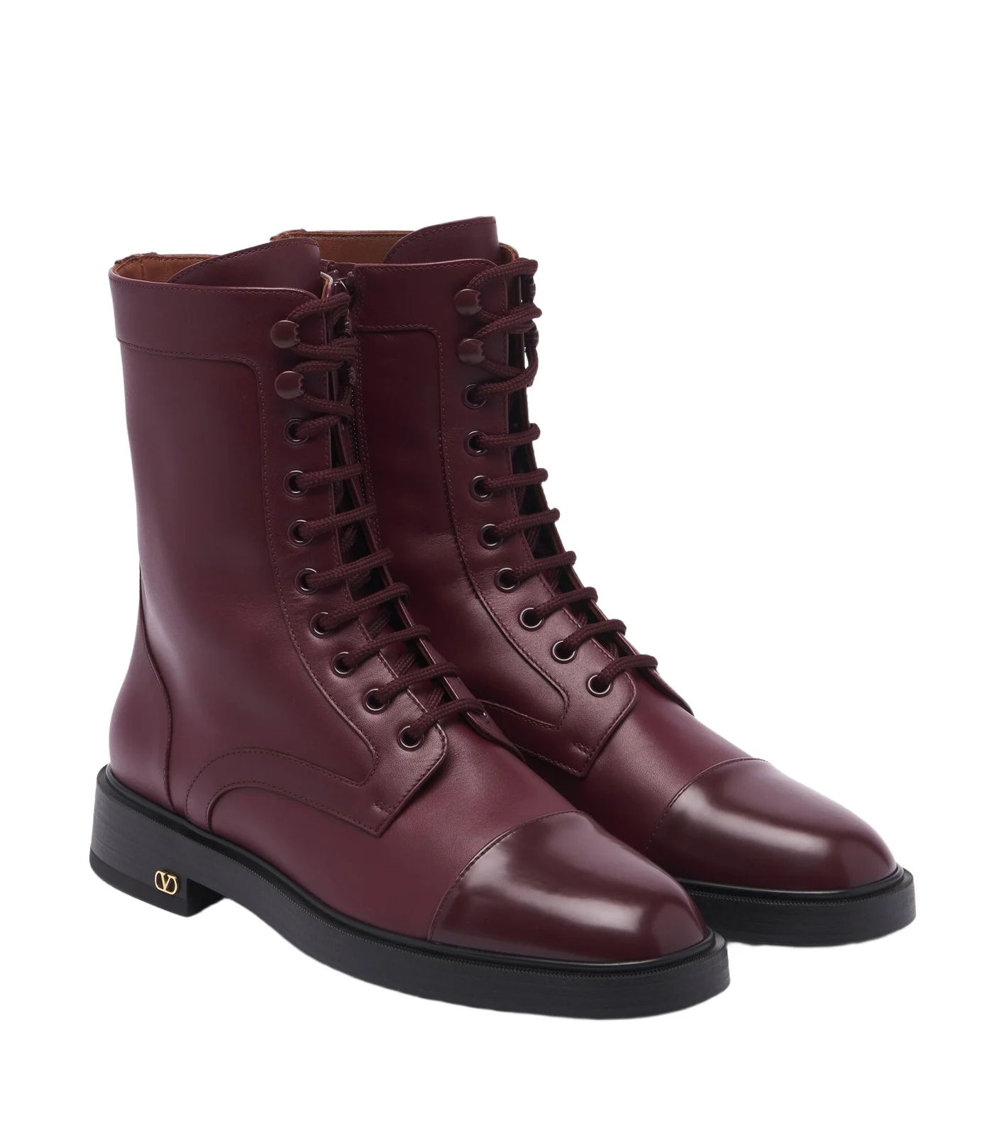 Valentino Garavani VLogo lace-up leather combat boots
