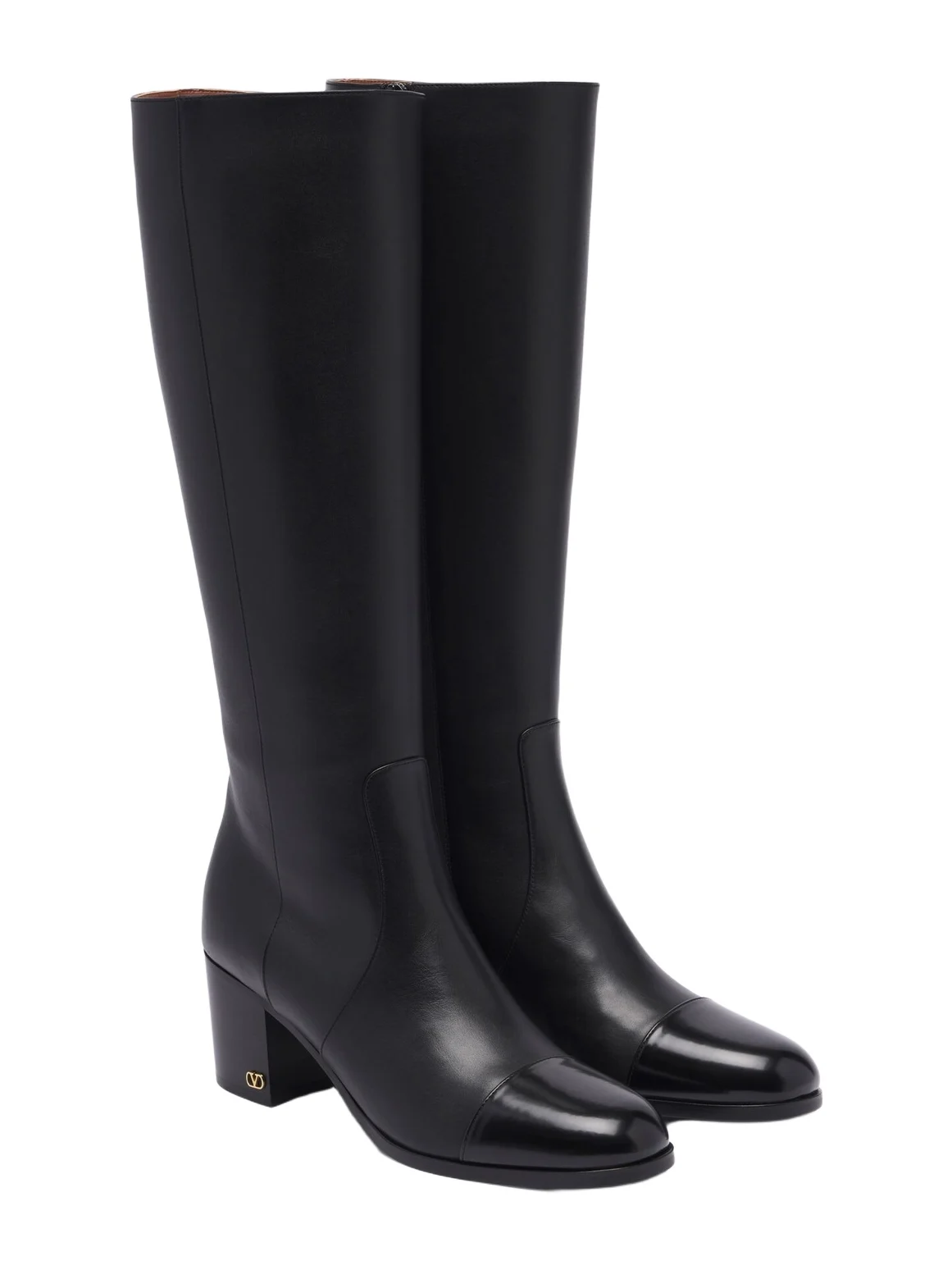 VLogo leather knee-high boots VLogo leather knee-high boots