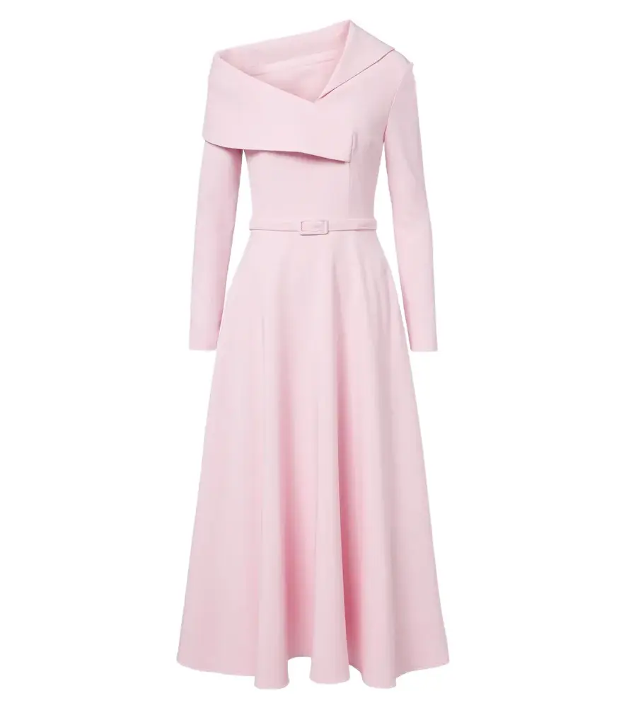 Safiyaa Odelle asymmetric crêpe midi dress | Image 1 Safiyaa Odelle asymmetric crêpe midi dress | Image 1