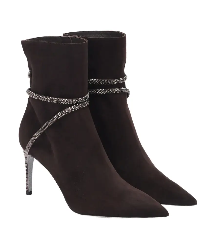 Rene Caovilla Cleo embellished suede ankle boots | Image 1 Rene Caovilla Cleo embellished suede ankle boots | Image 1